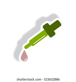 stylish icon in paper sticker style eye drops