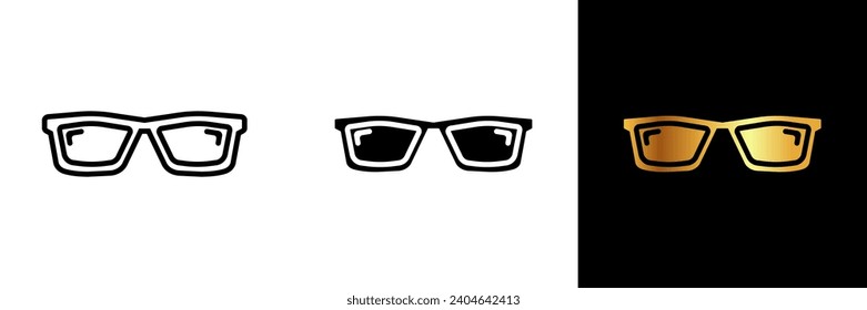 A stylish icon representing sunglasses, ideal for websites, apps, or designs associated with eye protection, fashion, and outdoor activities.