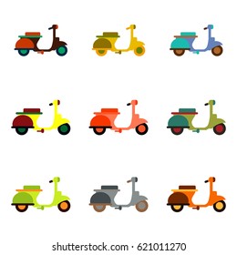 stylish icon of retro motorbike collection