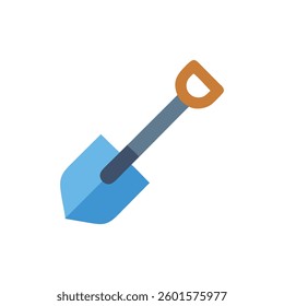 A stylish icon of a shovel for use in construction and gardening.