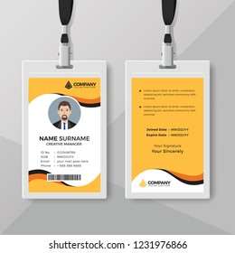 Stylish ID card design template