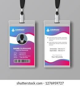 Stylish ID card design template