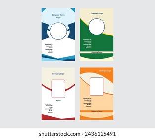 Plantilla de diseño elegante de la tarjeta de identificación, diseño moderno de la tarjeta de identificación corporativa,