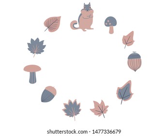 A stylish illustration with an autumn motif.