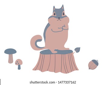 A stylish illustration with an autumn motif.