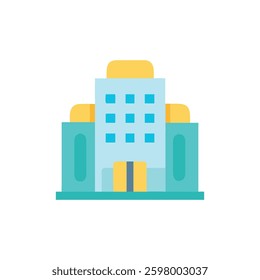 A stylish illustration of a building design icon, suitable for architecture and design professionals.