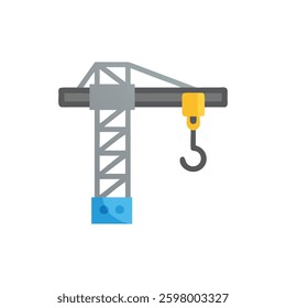 A stylish illustration of a construction hoist icon, perfect for machinery and construction applications.