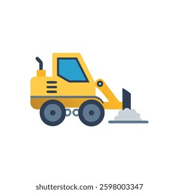 A stylish illustration of a construction loader icon, suitable for machinery and construction projects.