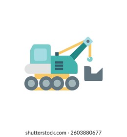 A stylish illustration of heavy equipment icon, perfect for machinery and construction.
