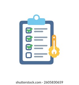 A stylish illustration of a maintenance checklist icon, perfect for property management.