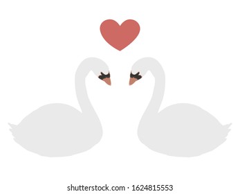 It is a stylish illustration of a swan.
