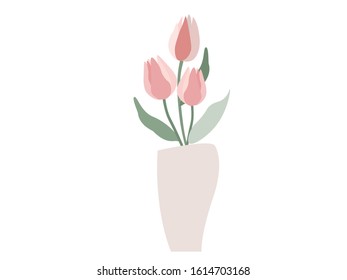 It is a stylish illustration of tulips.