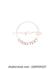 A stylish and incredibly elegant script font R vector logo template