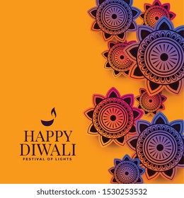 stylish indian decorative pattern for diwali festival