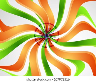 stylish Indian flag swirl line wave vector