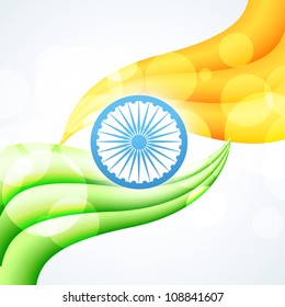 stylish indian vector flag design art