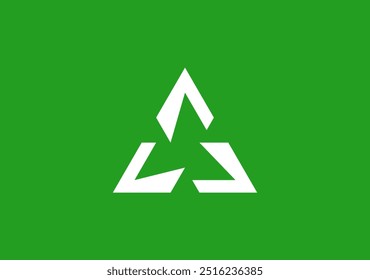 stylisches unendliches Dreieck Form Logo Konzept