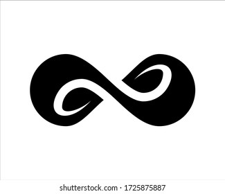 stylish infinity  vector isolated on white. abstract infinity symbols.