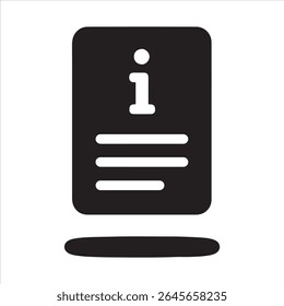 Um design de cartão de informações elegante com um efeito de elevação em foco. 