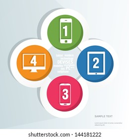 Stylish Infographic Background with Modern Devices