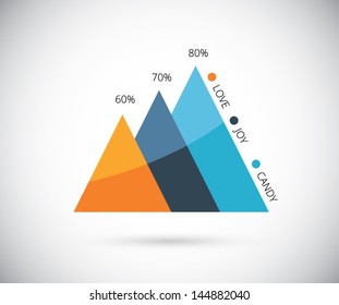 Stylish infographic graph vector eps10