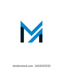 Modelo inicial de logotipo M elegante - Símbolo de alfabeto criativo
