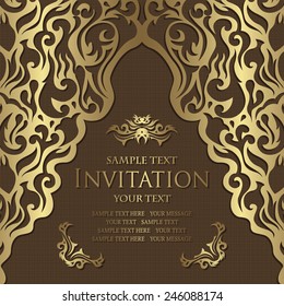 Stylish invitation with floral pattern      