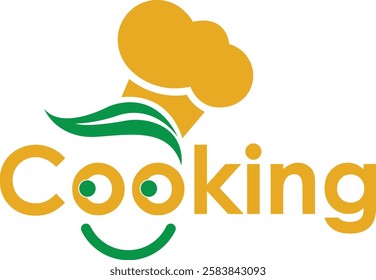 A stylish and inviting cooking logo featuring a chef's hat, utensils, or a steaming dish, symbolizing passion, creativity, and delicious flavors. Perfect for restaurants, chefs, and food brands.