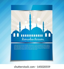 stylish islamic festival vector template