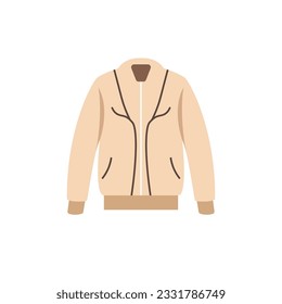 Stylish jacket illustration, isolated on white background, vector image