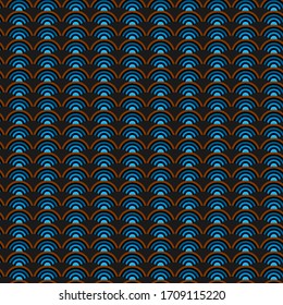 Stylish Japanese fish scale pattern in dark colors for fabric textile/ surface print. 