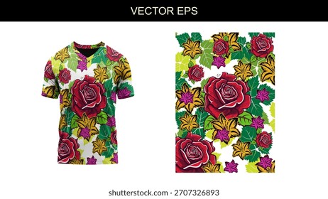 Un elegante jersey con un vibrante estampado floral