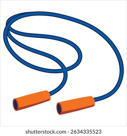 Stylish jumping rope vector icon, isolated on white background. Perfect for fitness apps, sports branding, and web design projects.