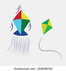 stylish kite. peacock style beautiful vector kite. 