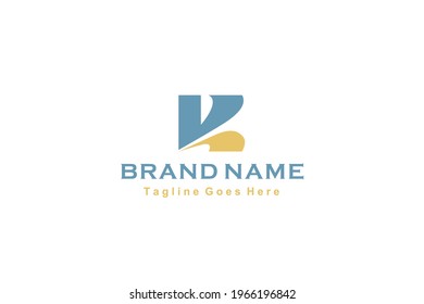 Stylish K-letter logo or symbol in two colors