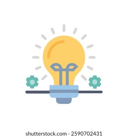Stylish Knowledge Light Bulb Graphic Icon