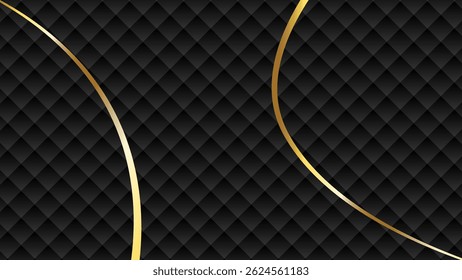 Arrière-plan stylisé et laconique, diamants noirs avec des rayures dorées.