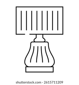 stylish lamp line icon vector. stylish lamp sign. isolated contour symbol black illustration