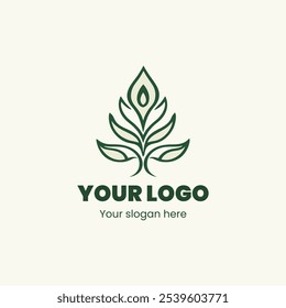 "Stylish Leaf Logo Design with Organic Elements and Fresh Color Palette"

