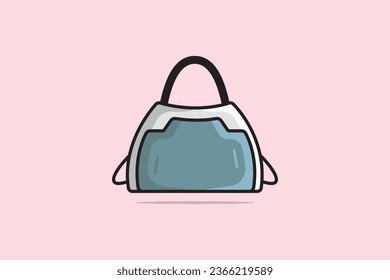 Stylish Leather Bags, Trendy Casual Style Handbags vector illustration. Beauty fashion objects icon concept. Female colorful unique purse vector design.