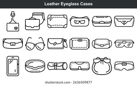 Stylish leather eyeglass cases collection design