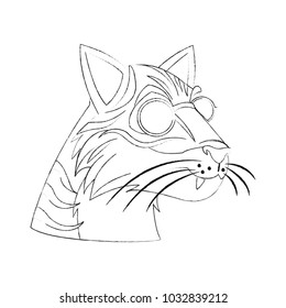 Stylish leopard cartoon