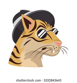 Stylish leopard cartoon