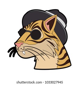 Stylish leopard cartoon