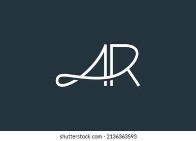 Stylish Letter AR Logo Design Vector