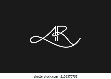 Design-Vektorgrafik für stylische Buchstaben-AR-Logo