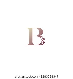 Plantilla de diseño de logotipo B con fondo cuadrante