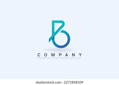 Stylish Letter B White Signature Logo Design Template