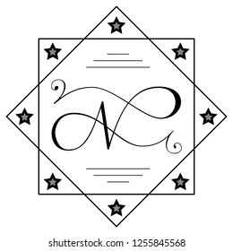 Stylish letter D emblem design