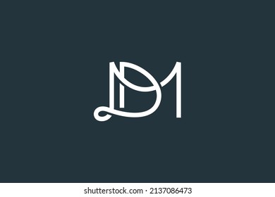 Stylish Letter DM or MD Logo Monogram